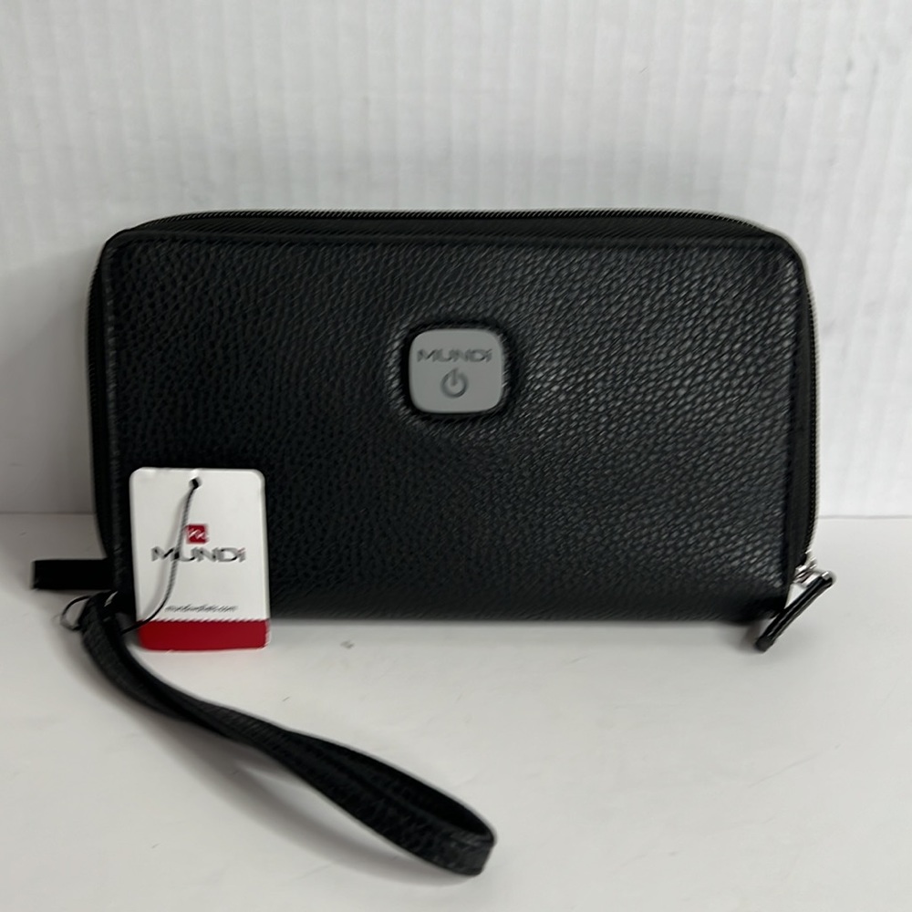 NWT Mundi My Secret Sanitizer Clutch Wallet With UVC Light Sanitizer